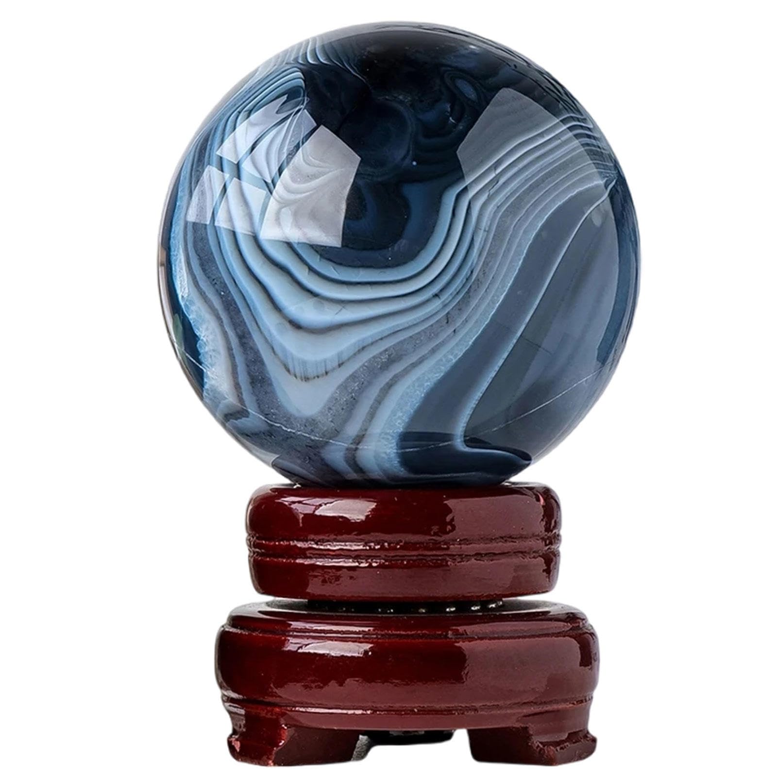 AIQFTGSNS Crystal Ball with Stand Quartz Sphere Tumbled Gems Stone Home Decoration Feng Shui Witchcraft Balls,65mm