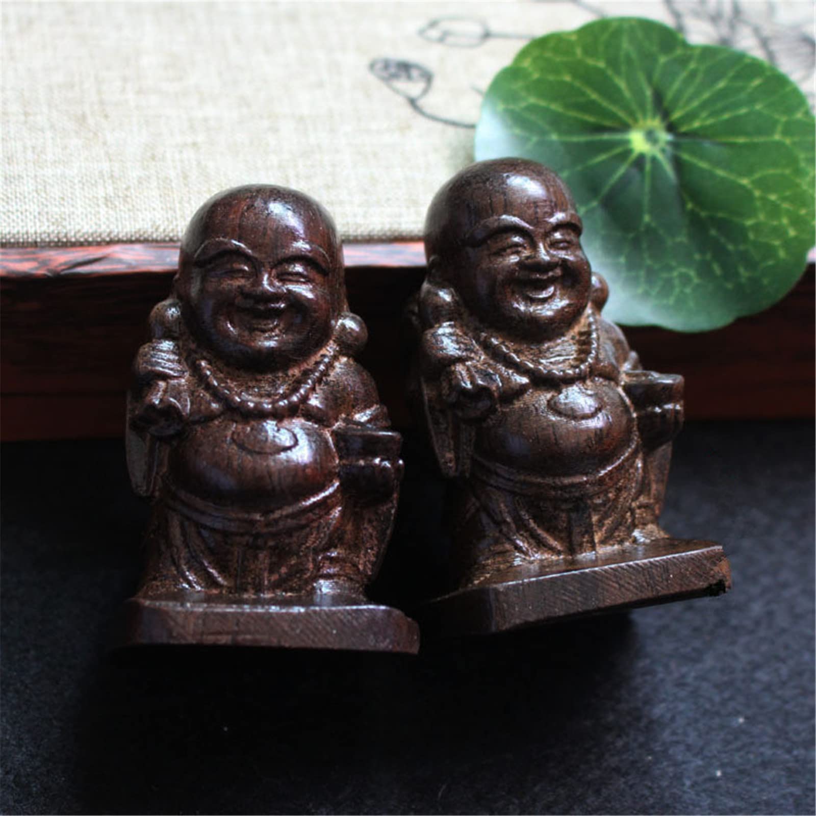 Amazon｜布袋 置物 木製 布袋様 七福神 木彫り 仏像 弥勒菩薩 商売繁盛
