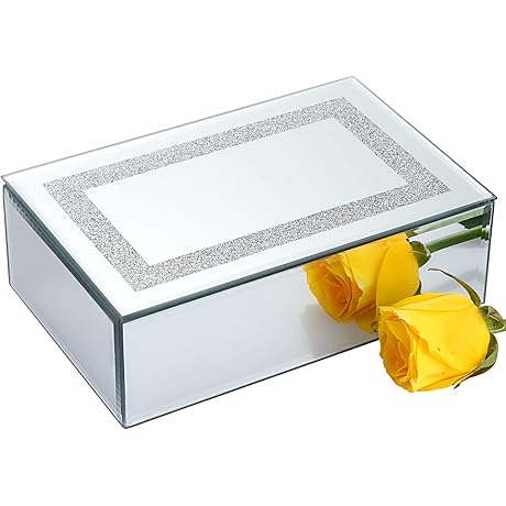 Luxurious Glass Mirrored Box: Illuminate Your Treasures