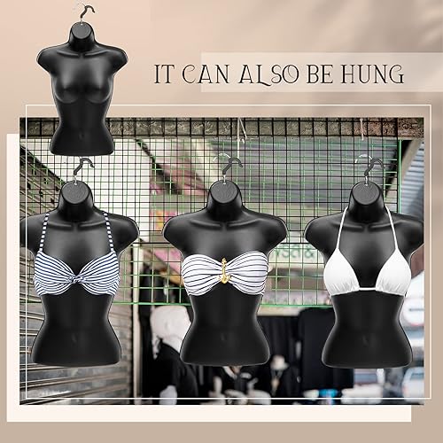 Miniatura 10 de Maniquí femenino con gancho, cuerpo de maniquí de espalda hueca, cuerpo de maniquí con gancho, mitad del cuerpo, exhibición de maniquí, maniquí