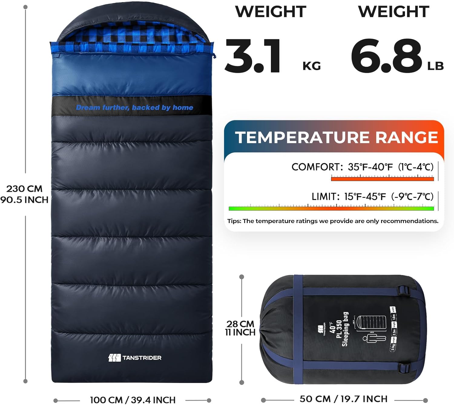 Cotton Flannel XXL Sleeping Bags for Adults Cold Weather Camping Sleeping Bag for Adults Kids Teens with Compression Sack,Camping Gear for Traveling,Hiking,Climbing,Outdoor,Indoor