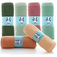 Vista 17 de HIPHOP PANDA Toallitas para bebé, rayón hecho de bambú - 2 capas ultra suaves y absorbentes, toallita facial de baño para recién nacidos - toallitas