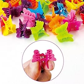 50 Packs Assorted Color Butterfly Hair Clips, Beautiful Mini Butterfly Hair Clips Hair Accessories for Women and Girls (50 pcs Random Colour)