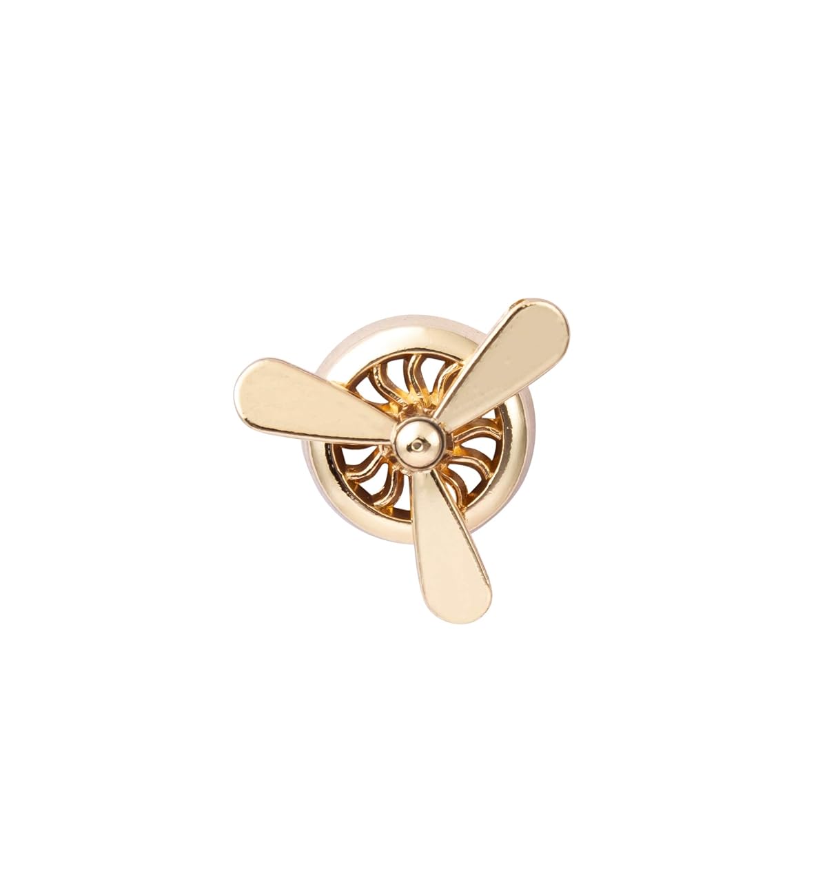 Knighthood Airplane Propeller Lapel Pin Suit Collar Brooch for Unisex (Gold)