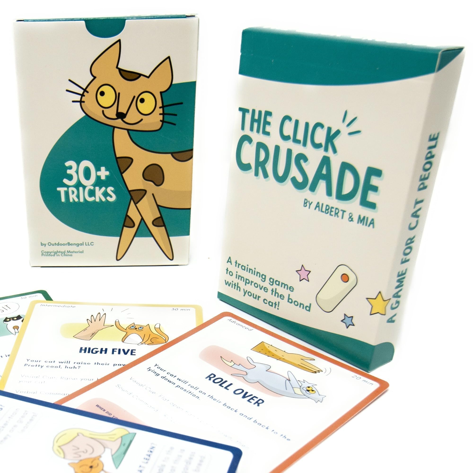 OutdoorBengal The Click Crusade (Cat Training Card Game Guide to Clicker Training for Cats for Teaching Tricks Improving Communication and Bonding with your Kitten (Clicker not included)
