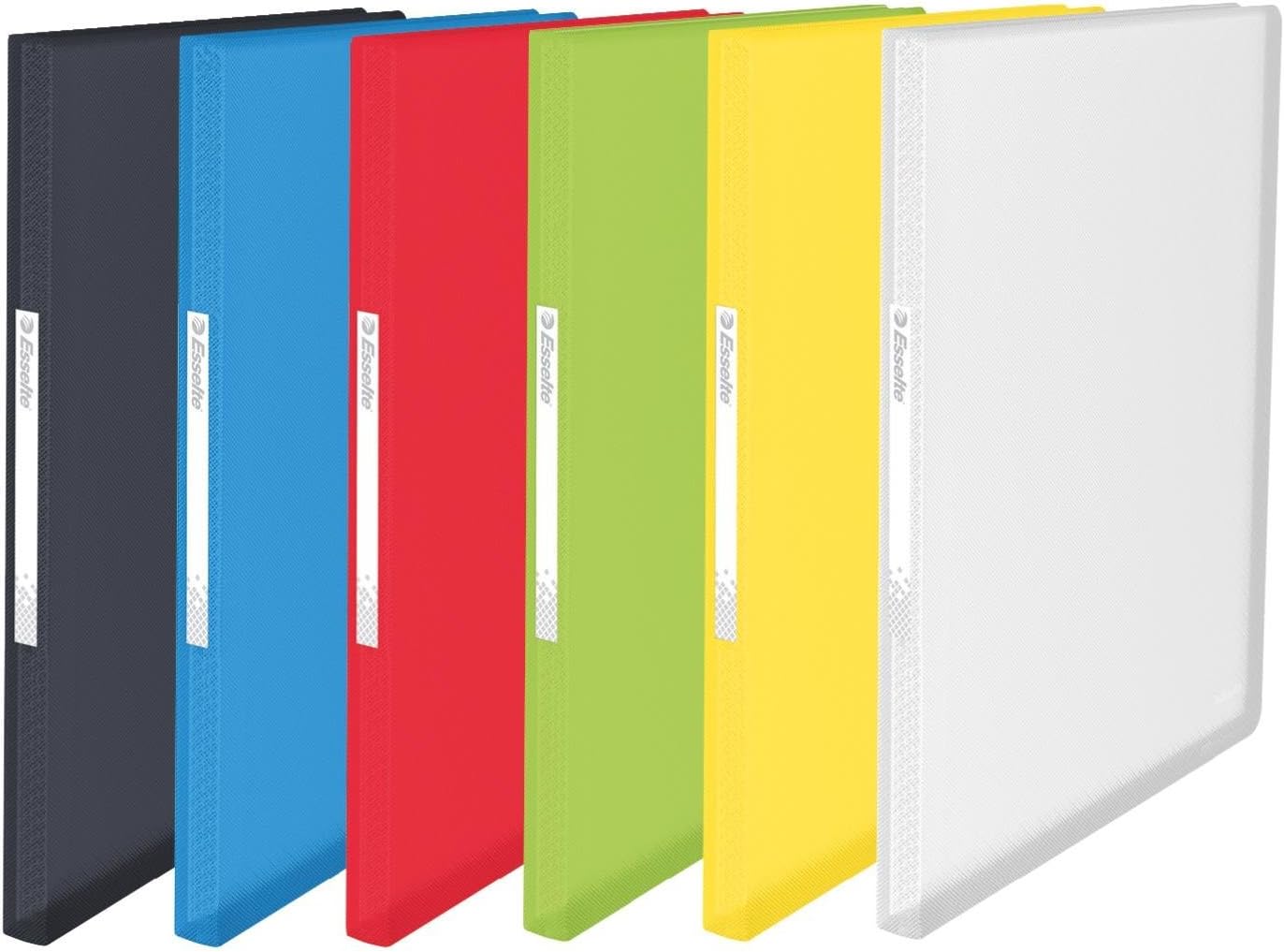 Esselte Folder Sleeves, A4, Clear Pockets, Flexible Cover, Assorted Colours, Range Vivida 80 fundas Multicoloured