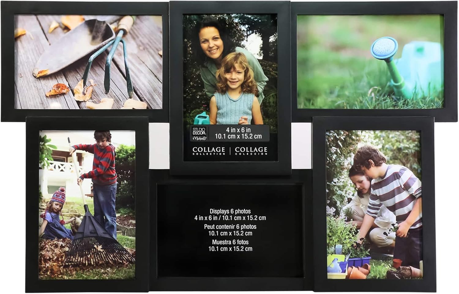 Studio Decor 6 Opening 4" x 6" Collage Frame