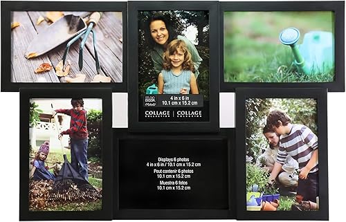 Studio Decor Marco de collage de 6 aperturas de 4" x 6"