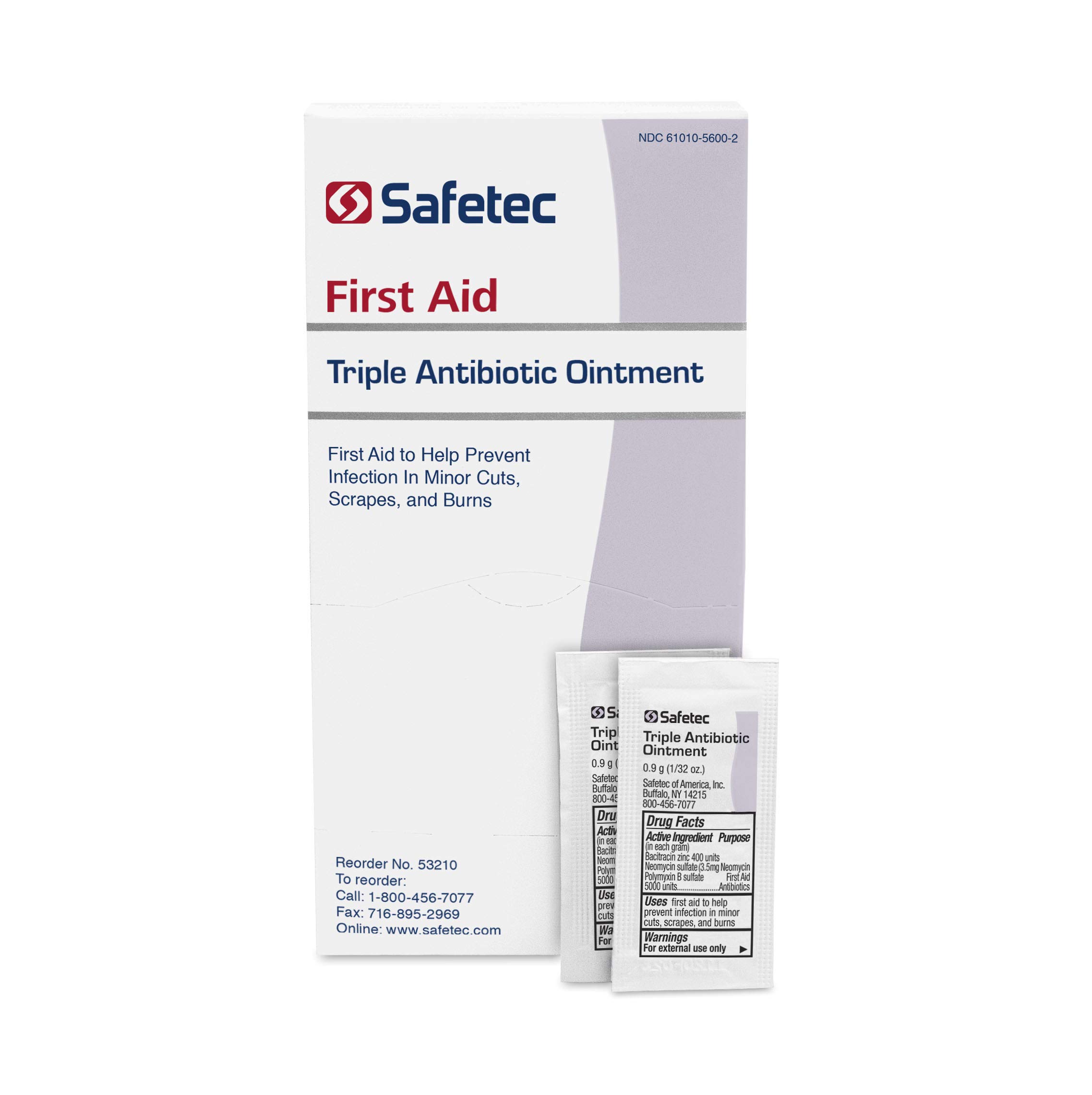 Safetec Triple Antibiotic Ointment 9 g Pouch 144 ct Box 12 Boxes case