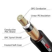 Vista 2 de Cable de guitarra de 6 pies de 6.6 ft de rendimiento para pedal de efecto de guitarra, cable de conexión en ángulo