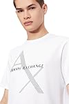 A.X Armani Exchange Logo de coton classique pour hommes Tee