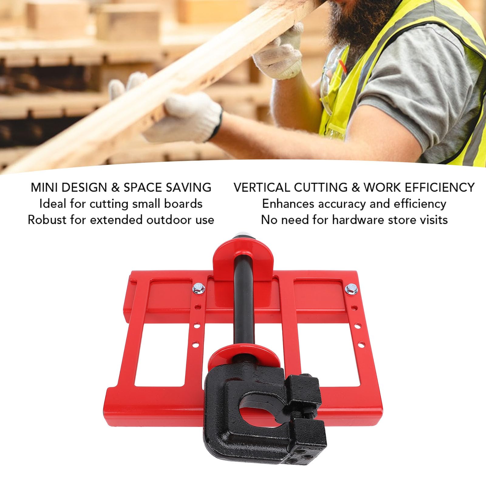 Guía de Corte Vertical para Motosierra, Accesorio portátil de aleación de Aluminio para Cortar Madera, Herramienta para fresado de Madera.