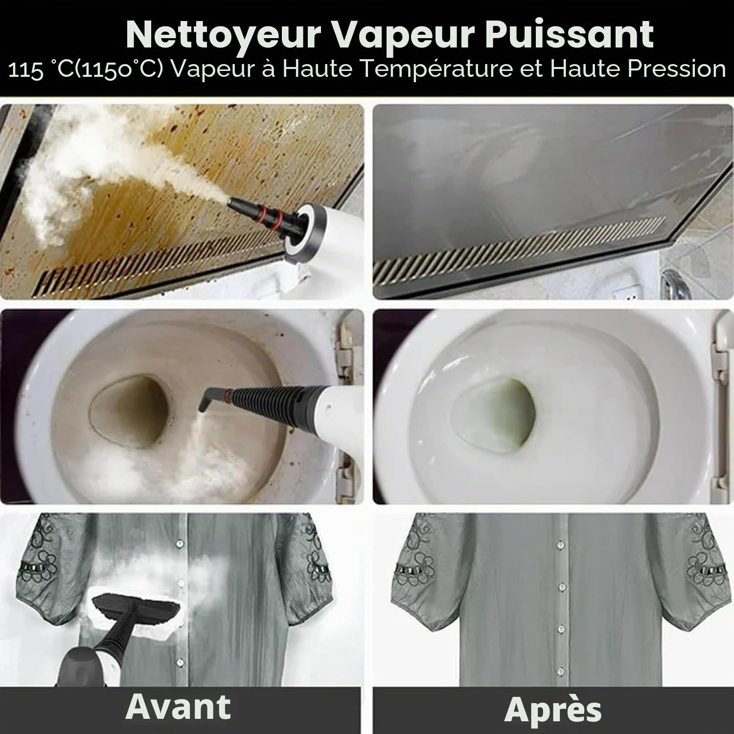 AquaNevo Paris Steam Cleaner, Aquanevo Nettoyeur Vaporisateur Canapé, Red Hut Nettoyeur, Nettoyeur Vaporisateur a Main, Pression de Vapeur de 3,2 Bars avec 13 Accessoires (Blanc)