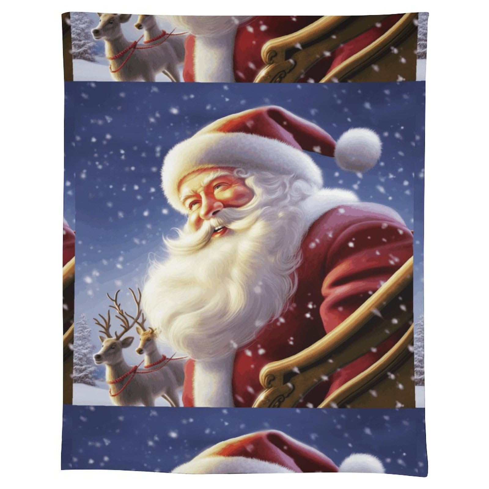 Nappe de table imprimée Père Noël lavable pour protéger la table de cuisine des taches
