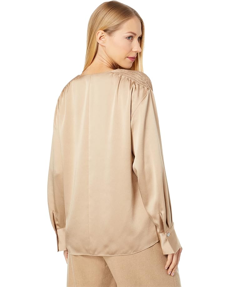 Vince Smocked Long Sleeve Blouse - #2 of 4