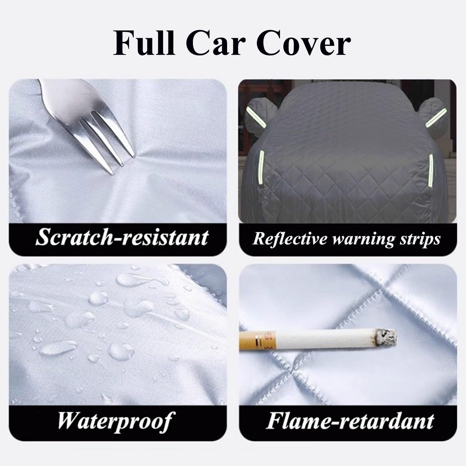 Plata Funda Coche Antigranizo para Volvo C70 II 2005-2009 Coupe-Cabriolet Cubierta Coches,Engrosada y Transpirable Funda para Coche Exterior para Sol a Prueba de Polvo y Nieve,Granizo