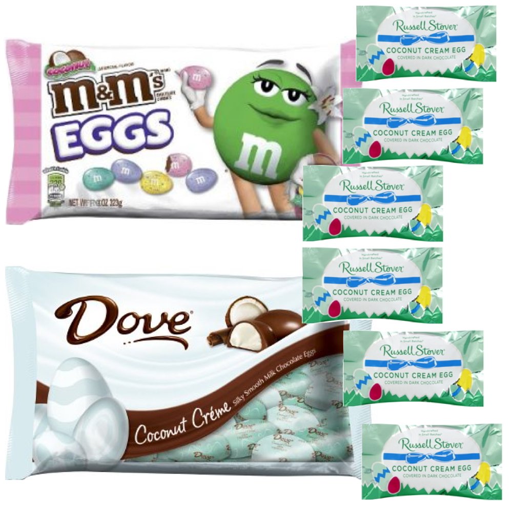 Coconut Lovers Easter Egg Bundle 6 Large Russell Stover