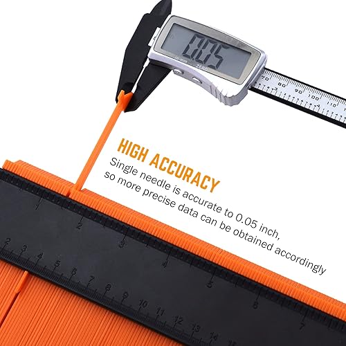 Miniatura 3 de Herramienta de calibre de contorno de 10 y 5 pulgadas, herramienta de perfil de forma de súper calibre, duplicadora de contornos para medir