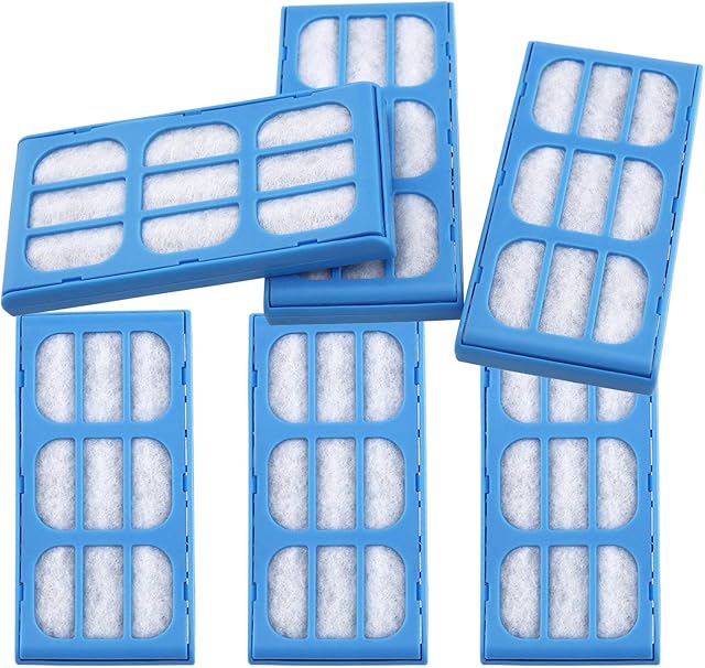 6X Water Purification Filter Cartridges for Cat Mate Fountains 10.8x5.5x1.1cm