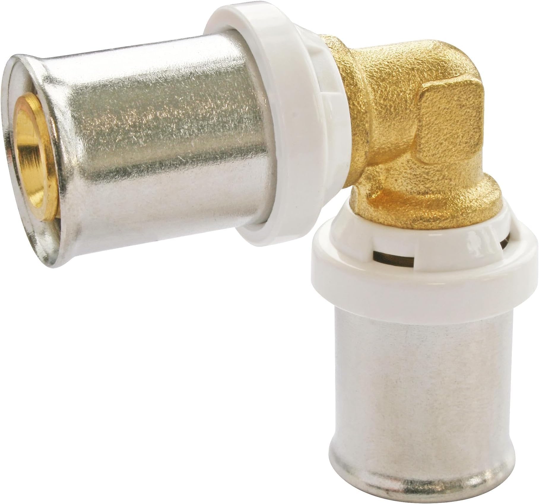 SOMATHERM FOR YOU, Raccord coudé égal à sertir pour tube multicouche Ø26 mm - Compatible avec profils U, H, TH - Sécurité d'étanchéité, norme NF 545, pression max 10 bars (Lot de 6)