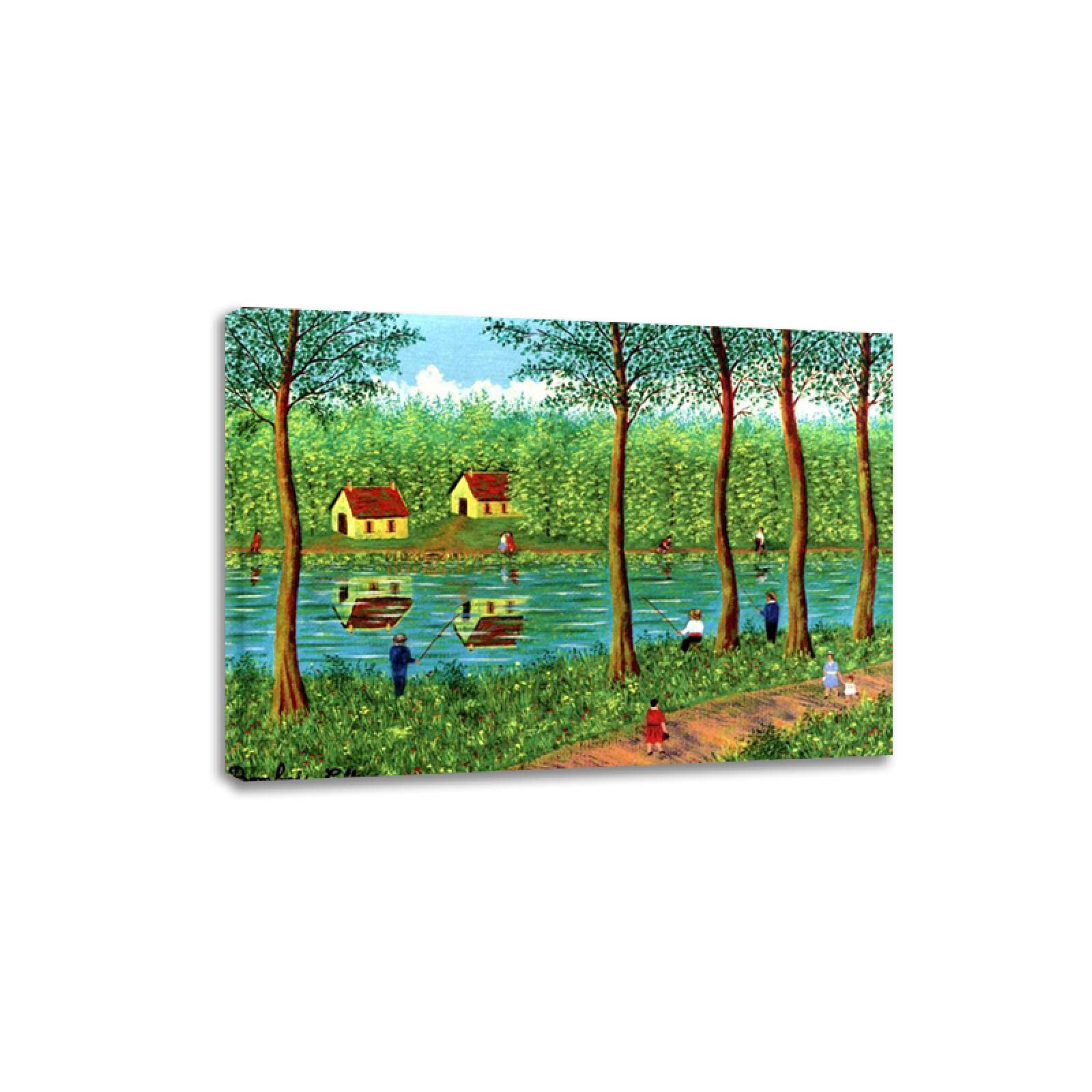 アポン川のほとり　(絵画 複製) モネ『セーヌ川のほとり、ベヌクール』複製画 【額入り】 絵画 〜ART