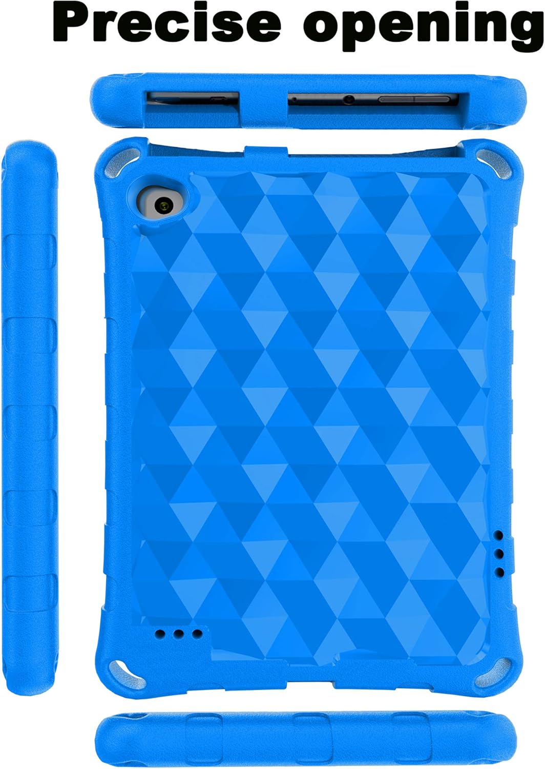 Fire 7 Tablet Case for Kids, OQDDQO 2019 New Kindle Fire 7 Case, Extra Thick Protective Layer Double-Layer Shockproof in Four Corners Compatible with 9/7/5th Generation 2019/2017/2015 Release (Blue) : Electronics