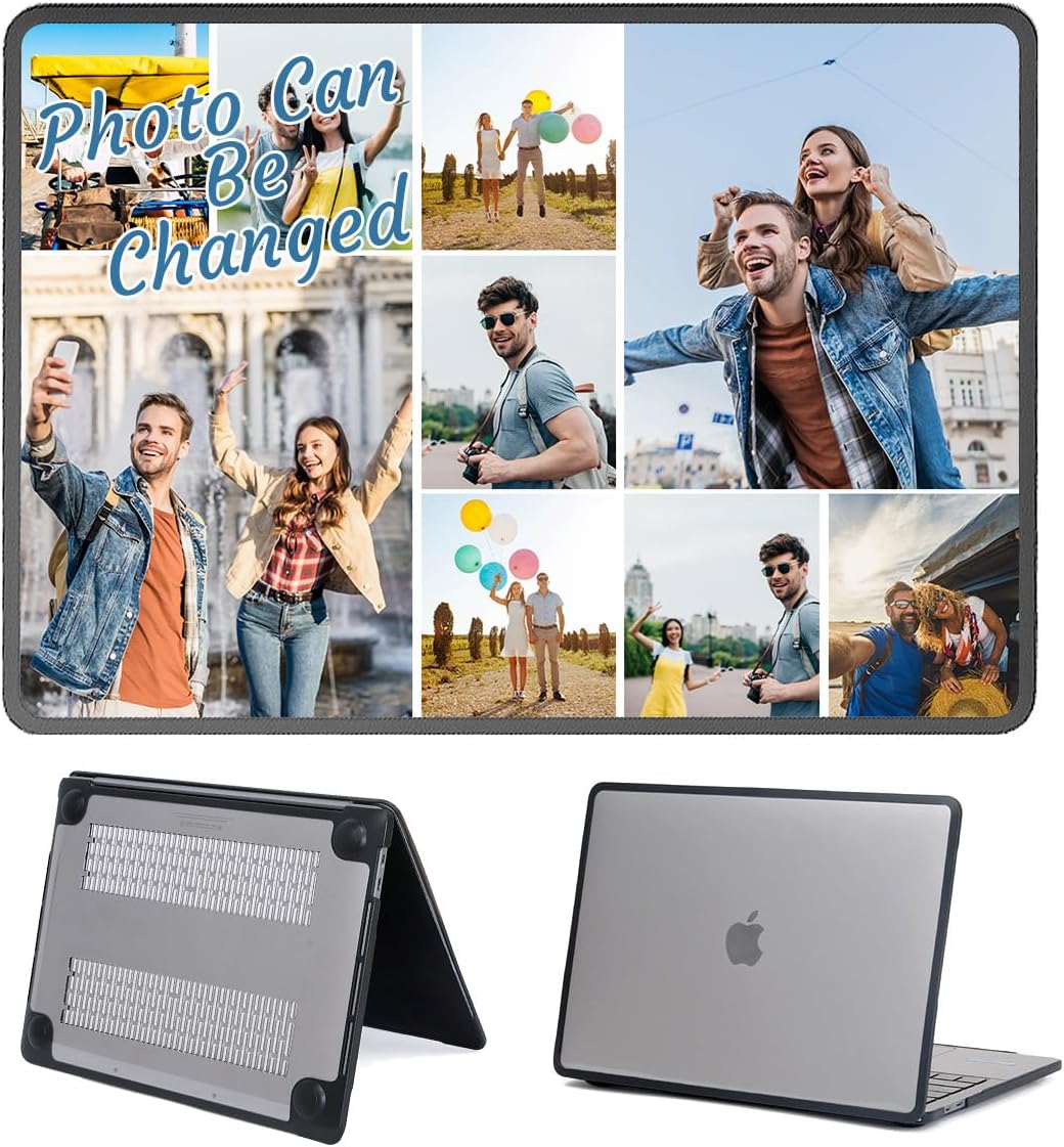 Customized Case for MacBook Pro 16 Inch, M3 A2991 M2 A2780 M1 A2485(2023/2022/2021), Personalized Photo Case for MacBook Pro 16", Protective Clear Hard Sell Cover for MacBook Pro, Frosted Clear