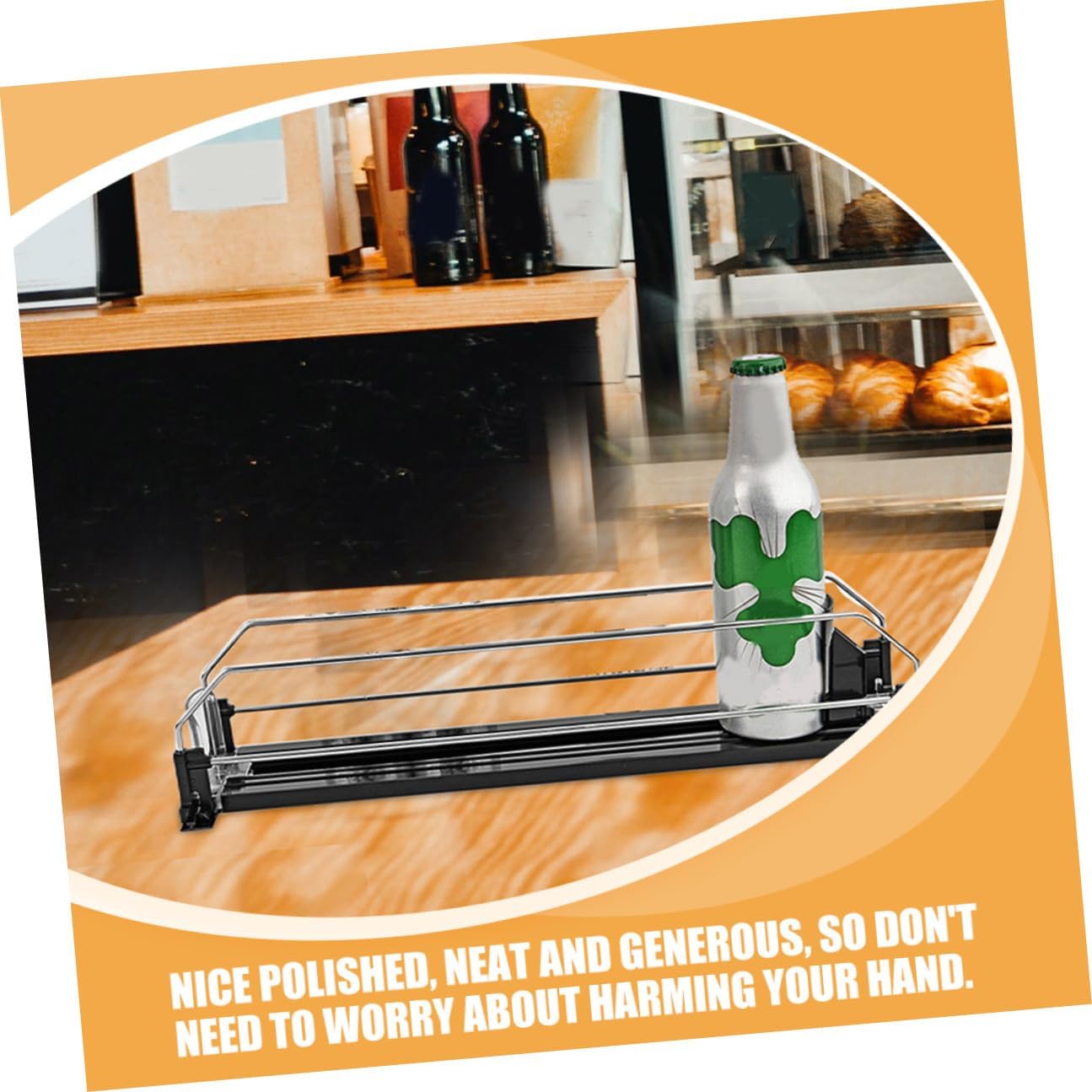 2pcs Automatic Pusher Soda Can Organizer for Refrigerator Smooth Finish Drinks Dispenser Easy Install Beverage Organizer for Fridge Stable Material for Convenient Use