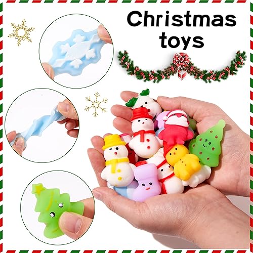 Miniatura 3 de 40 juguetes de Navidad Mochi Squishies para fiestas, regalos para niños, estudiantes, premios de Navidad, bolsas de regalo, regalos