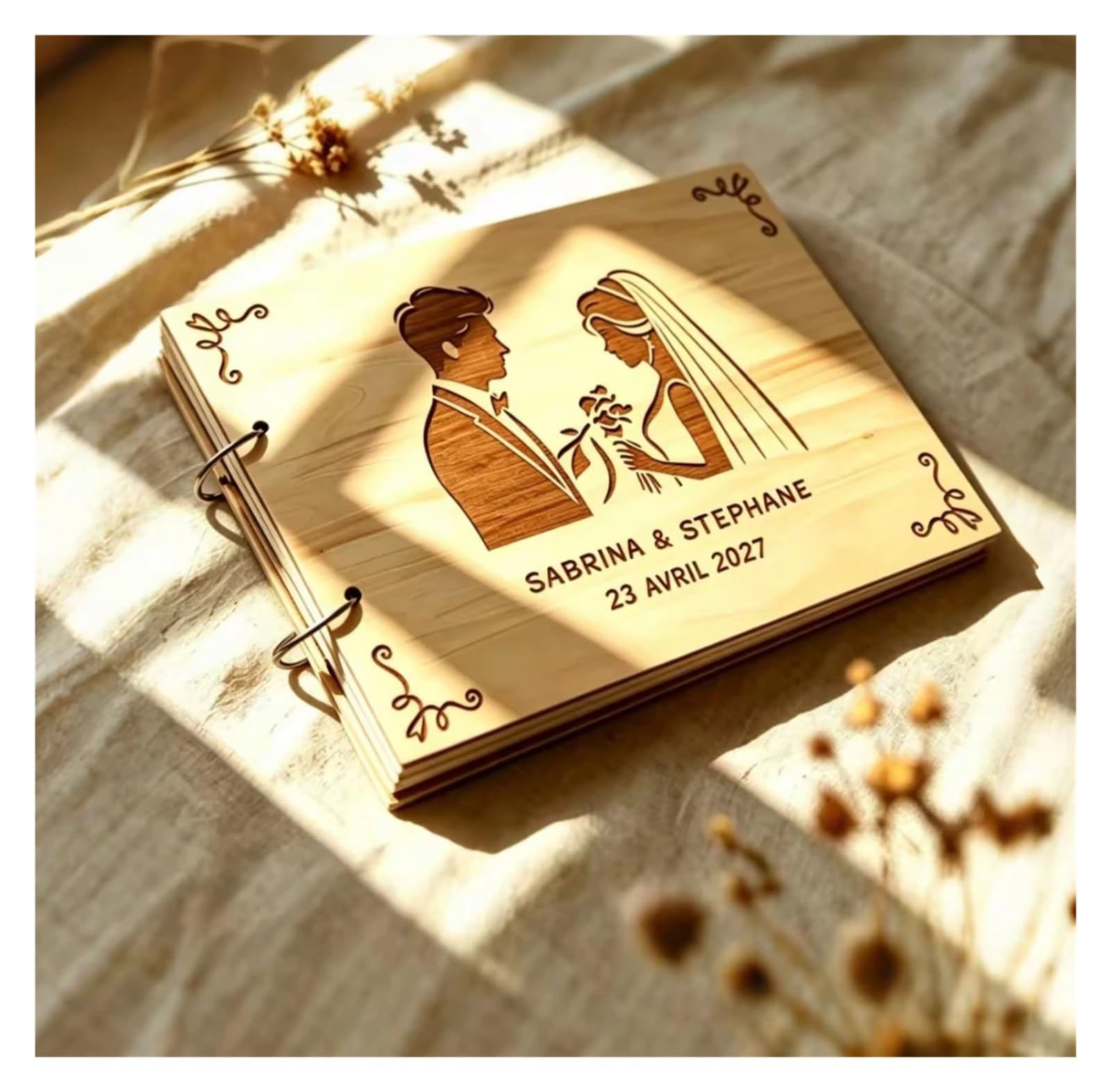 Libro Firmas Boda Libro de Signos Registro Bodas Madera