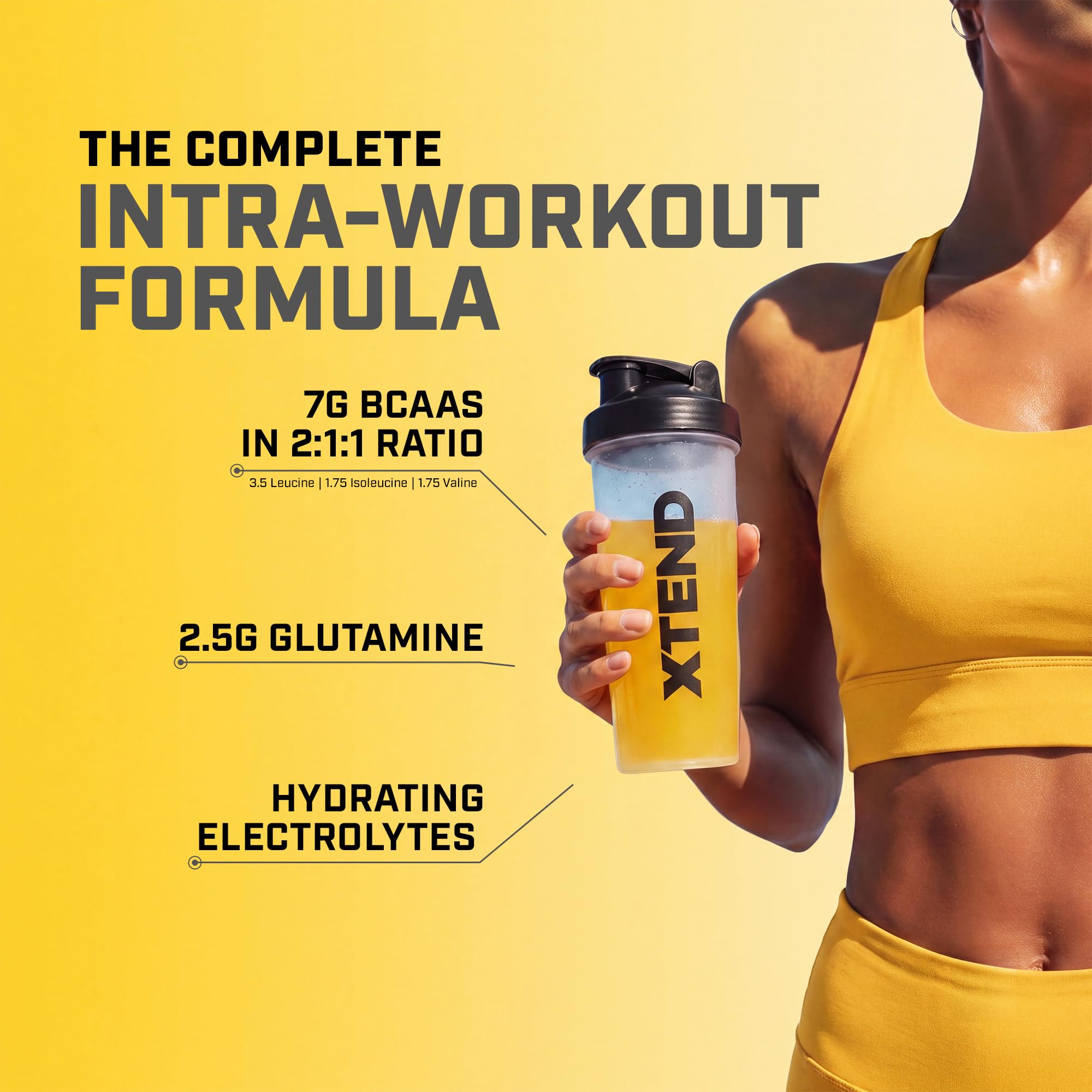 XTEND Original BCAA Powder (Mango Madness), 7g BCAAs in 2:1:1 Ratio, Intra Workout Support with Glutamine & Electrolytes, Amino Acids for Hydration & Muscle Recovery, 405 gm, 30 Servings — Amazon image 6