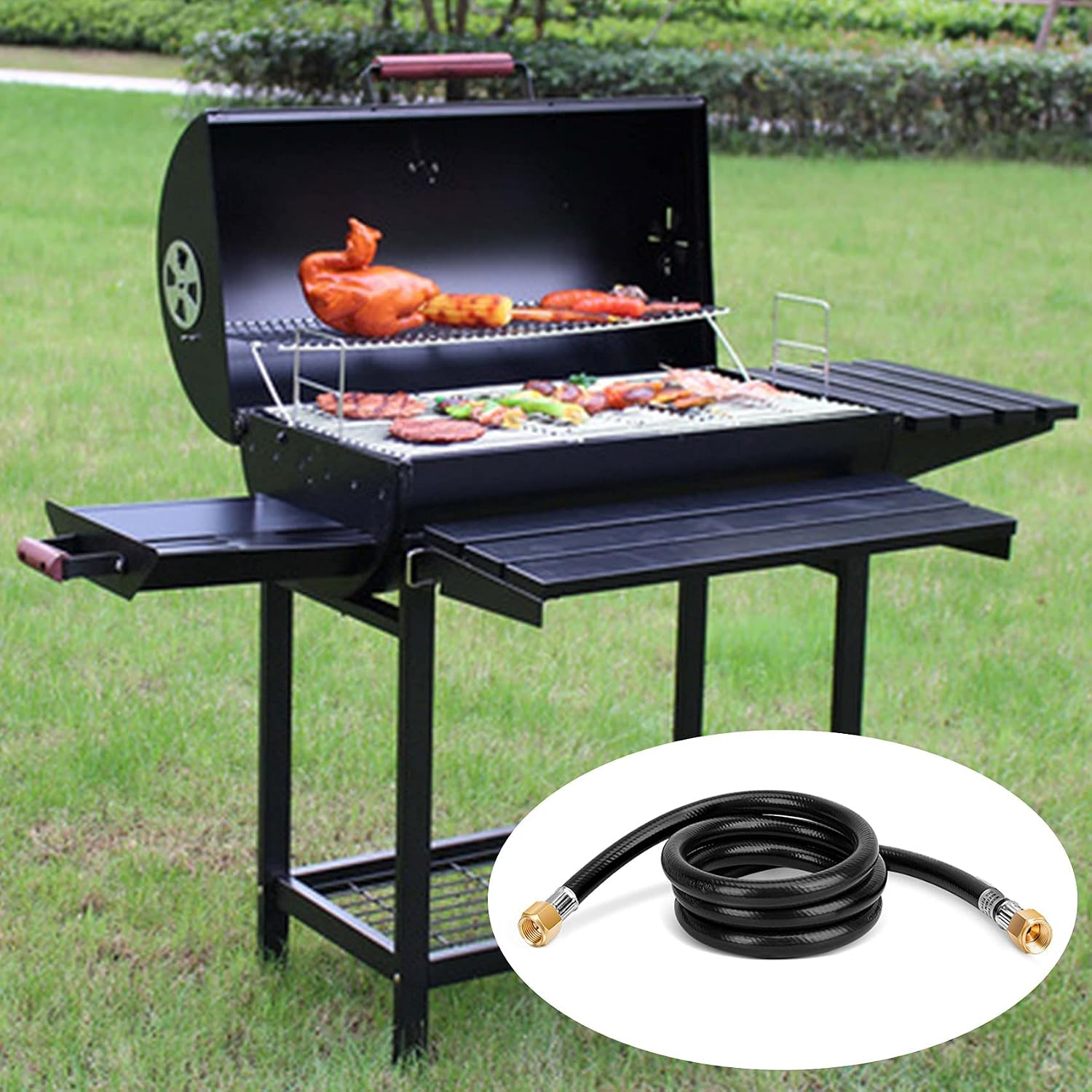 Stanbroil 5 Feet Propane Hose Assembly with Both 3/8" Female Flare for Gas Grill, RV, Heater, Fire Pit and More
