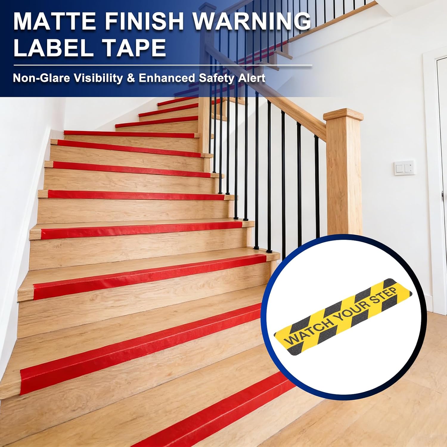 PATIKIL 5Pcs Frosted Non-Slip Tape - 2 ft x 5.91 Inch, Heavy Duty Anti Slip Grip Safety Watch Your Step Tape High Adhesion & Waterproof, Suit for - Outdoor/Stairs, Yellow Black