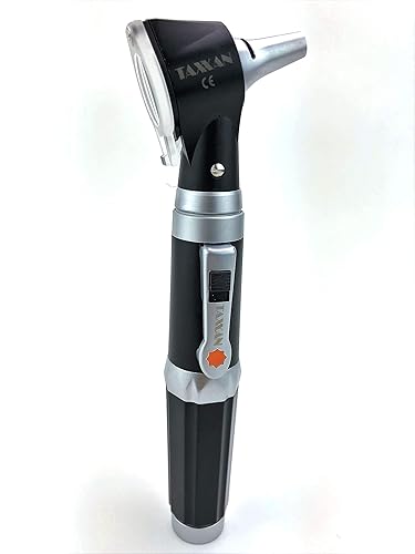 Miniatura 2 de Juego de otoscopio de fibra óptica de bolsillo LED para diagnóstico ENT con puntas de espéculo para adultos, niños y bebés