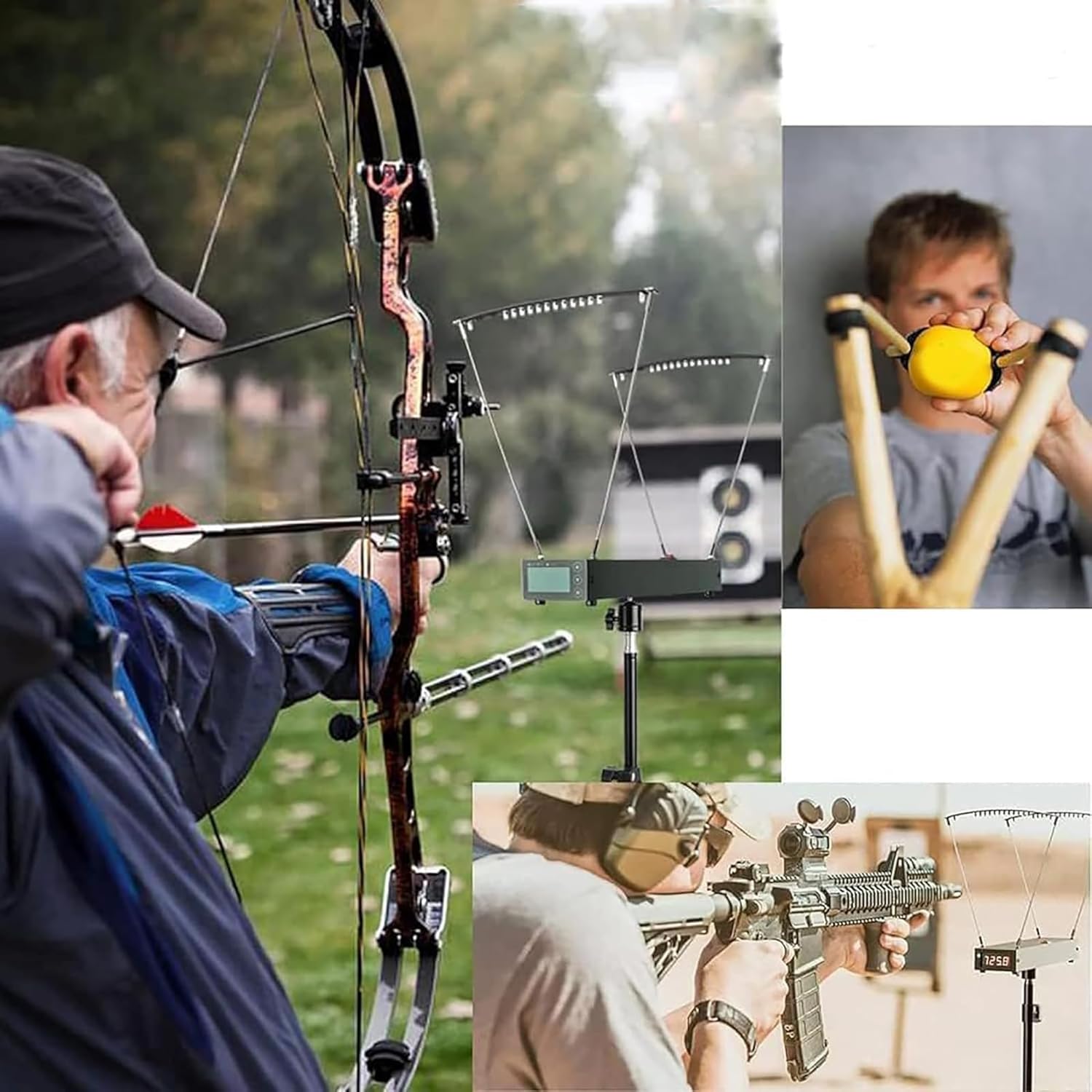Ballistic Chronograph - High Accuracy Speed Tester for Shooting & Slingshot, Measures Velocity 5-6500 FPS, Manual/Automatic Mode, Ideal for Sports Activities