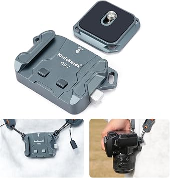 Koolehaoda Camera Shoulder Strap Quick Release Plate Kit, QR Plate Mount Adapter Camera Holder for Neck/Shoulder Strap Quick Mount/Release QB-2