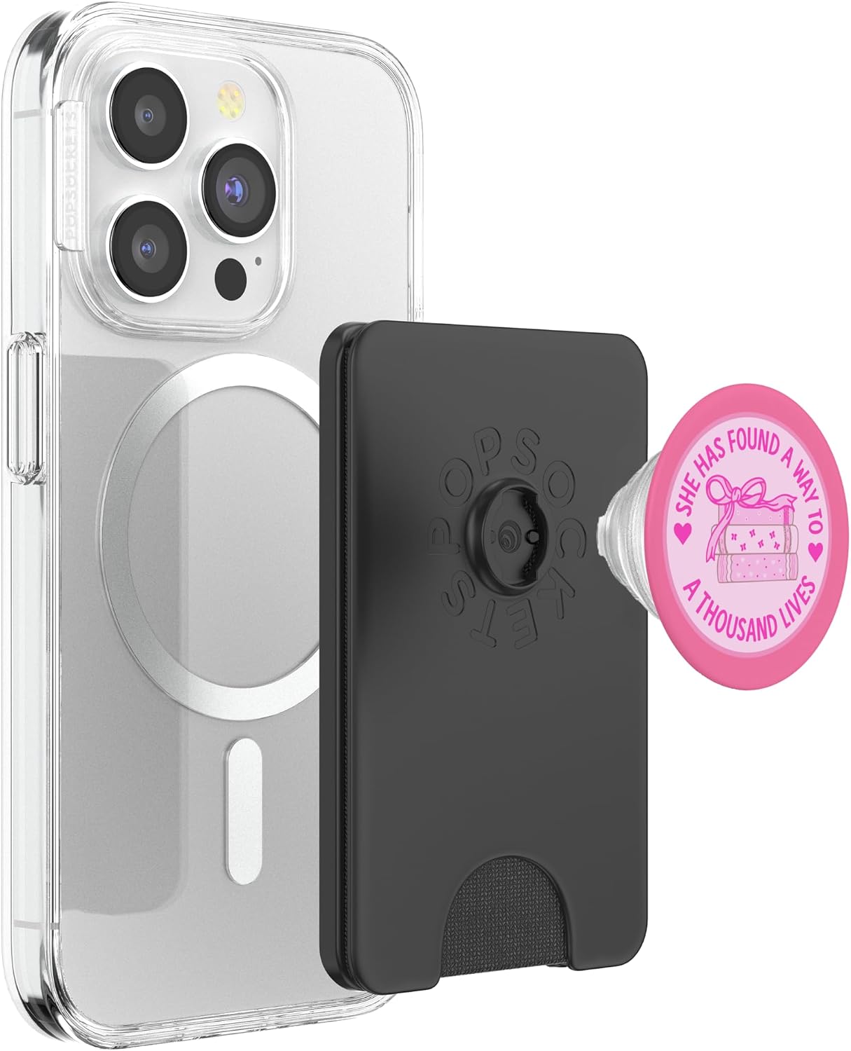 Book Lover Booktrovert Bookish Reader Librarian Reading Book PopSockets PopWallet for MagSafe