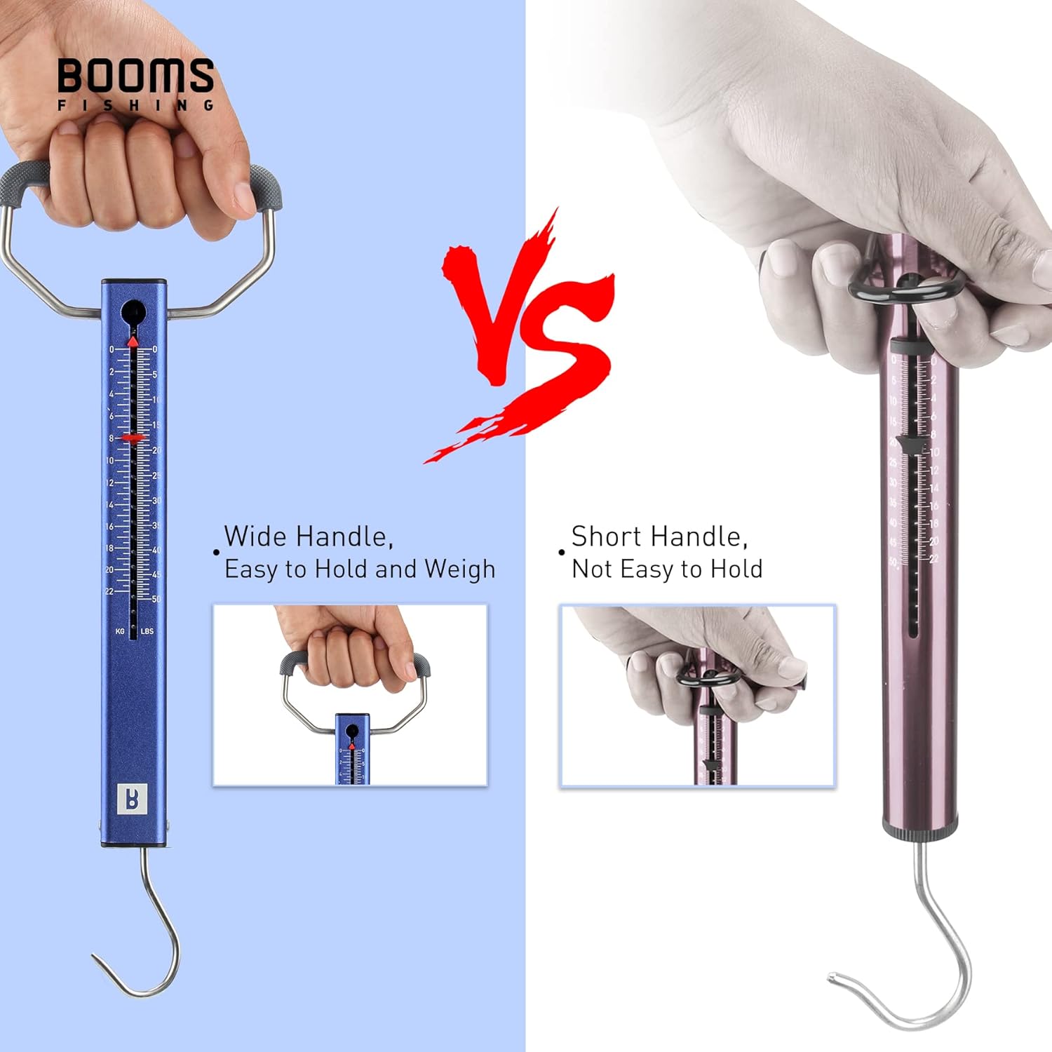 Luggage Scale Booms Fishing TS2 Aluminum Tube Fish Scale, Spring