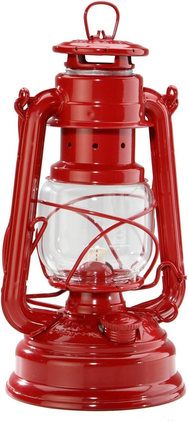 Feuerhand, baby special 276 galvanised kerosene lamp, storm lanterns ruby-red
