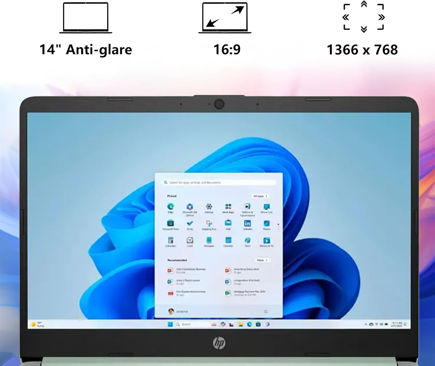HP 14 Lightweight Business & Student Laptop | 14" HD Anti-Glare | Intel 4-core N150 | 8GB DDR4 256GB Storage (128GB UFS + 128GB SD Card) | Type-C Long-Lasting Battery Wi-Fi6 Win11 w/DLCA Accessory