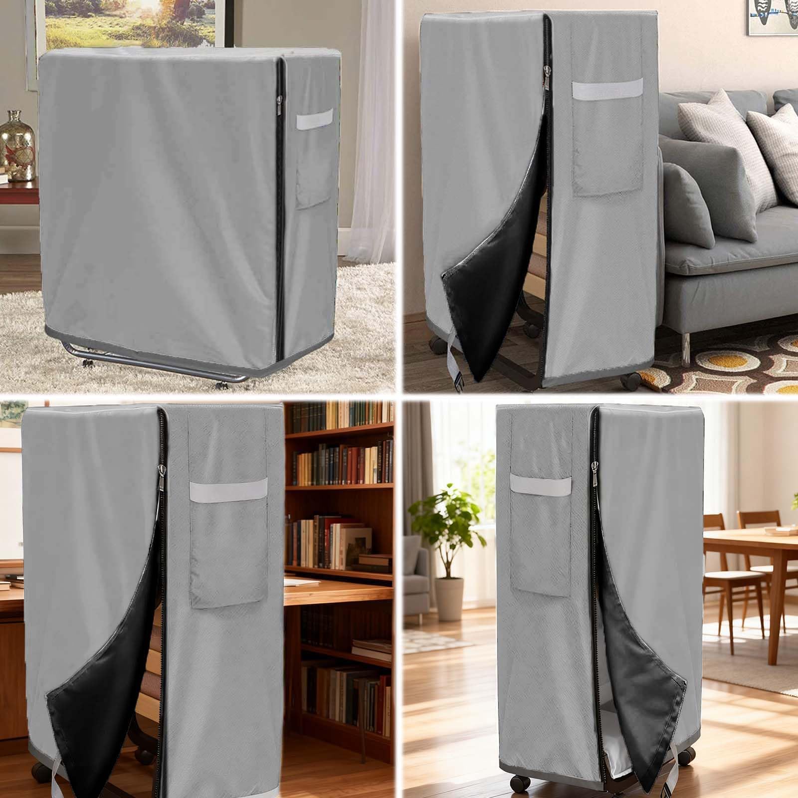 Telo di copertura per letto singolo，Copertura di Stoccaggio Letto Pieghevole，Copri Brandina Pieghevole，Adatto per letti pieghevoli e poltrone reclinabili, impermeabile e resistente al sole (Argento)