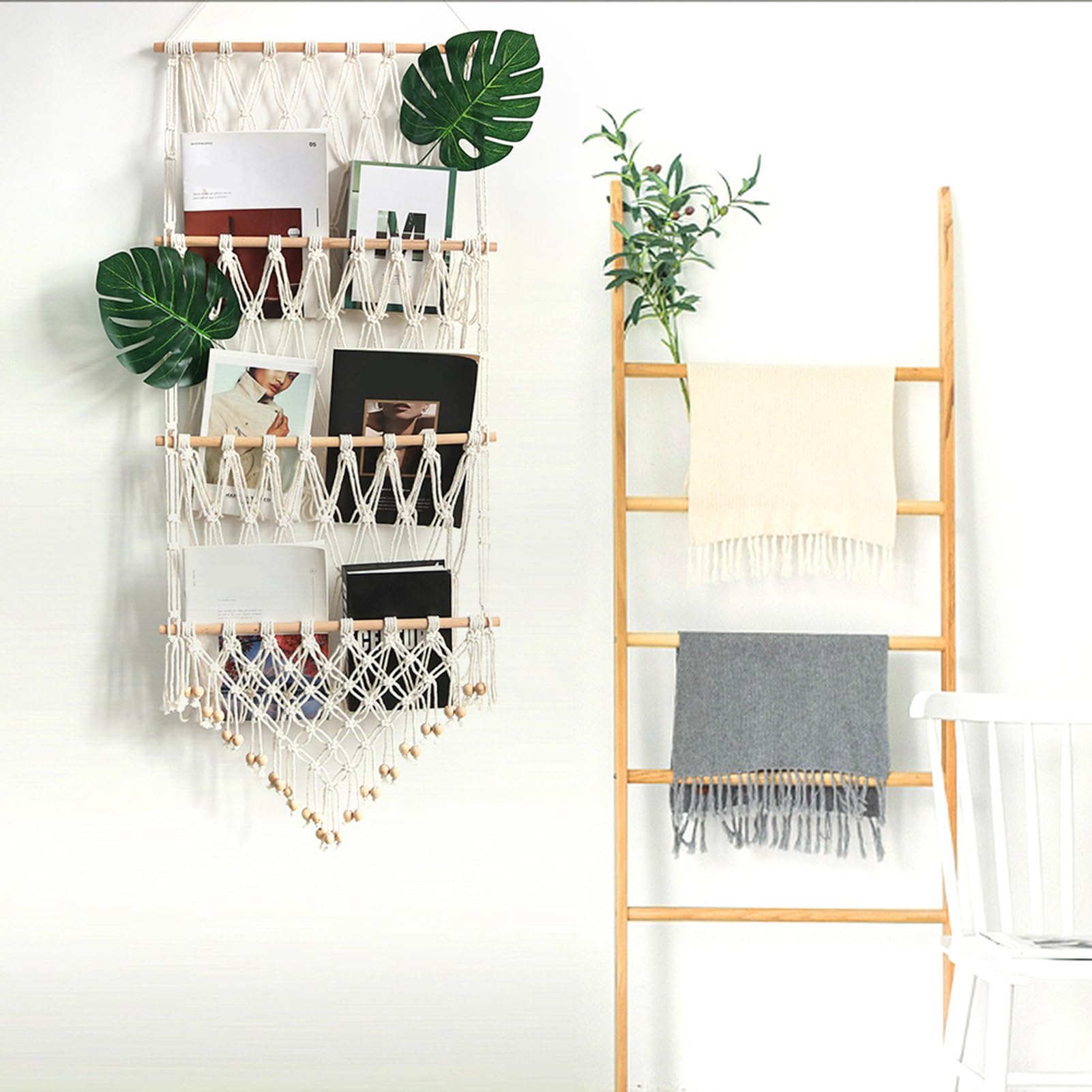 Amaca angolare in macramè in stile bohémien | Amaca giocattolo con nappe, per cameretta dei bambini, feste, camera degli studenti, appartamento, casa, corridoio