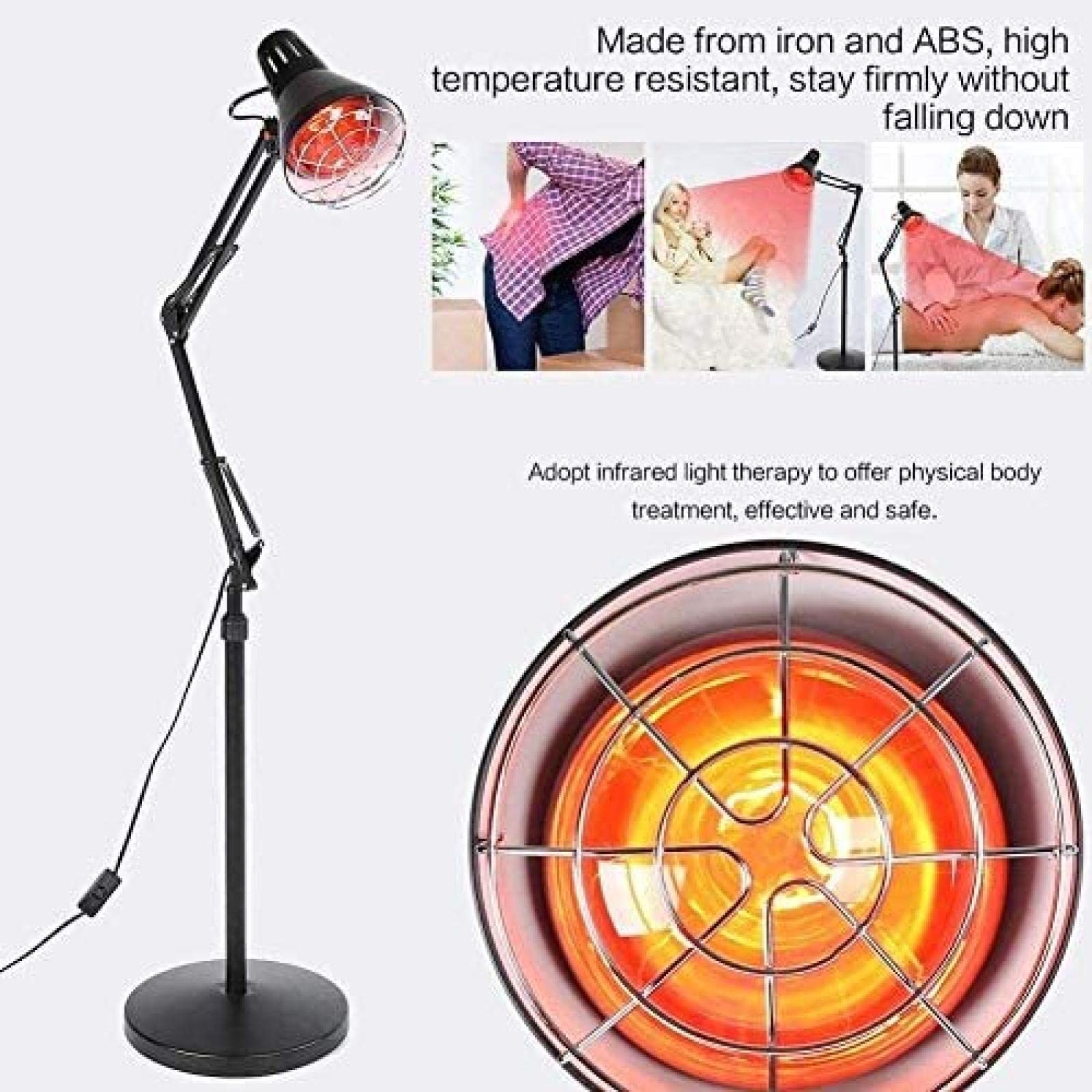 Lampe Chauffante à Chaleur Rouge Infrarouge Thérapie de la Lampe de la Lampe Verticale Température Fixe Gras Analgésie Anti-Inflammatoire Soulage les Muscles, ESBANT