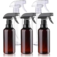 2 Pack 16.9oz/500ml Plastic Spray Bottles 3 Pack10oz/300ml Empty Spray Bottle Heavy Duty Spraying Bottles Mist/Stream Water Bottle Clear & Brown