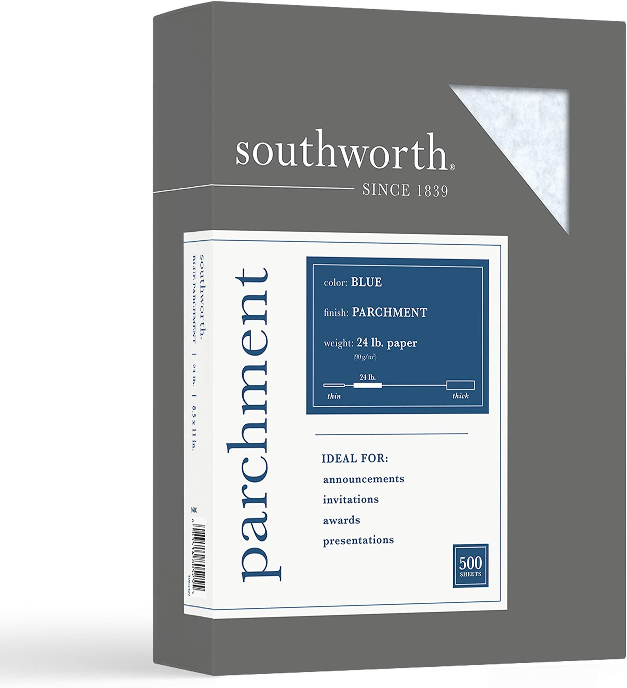 Southworth 8.5-inch x 11-inch Specialty Paper, 24 lbs., 100 Brightness, 500/Box (964C)