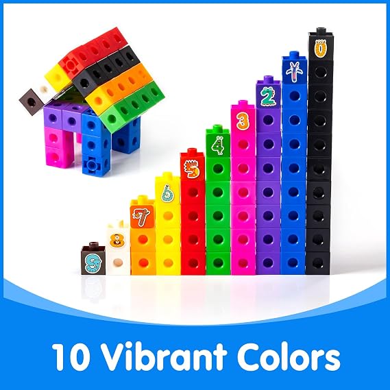 100 Pcs Math Linking Cubes