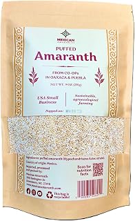 Mexican Puffed Amaranth from Puebla and Oaxaca, Mexico, Traditional Aztec Strain, 9 oz