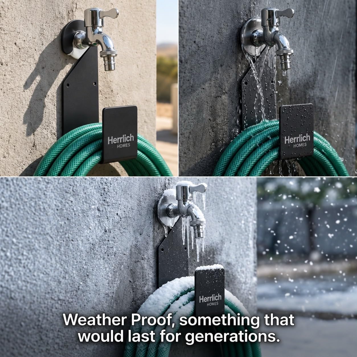 Metal Garden Hose Holder - Wall Mounted -3