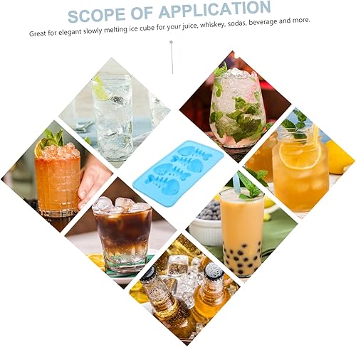 Miniatura 2 de Fondant Craft - Bandeja de cubitos de hielo para hacer cubitos de hielo para hacer cubitos de hielo, bandejas de silicona para cubitos de hielo de