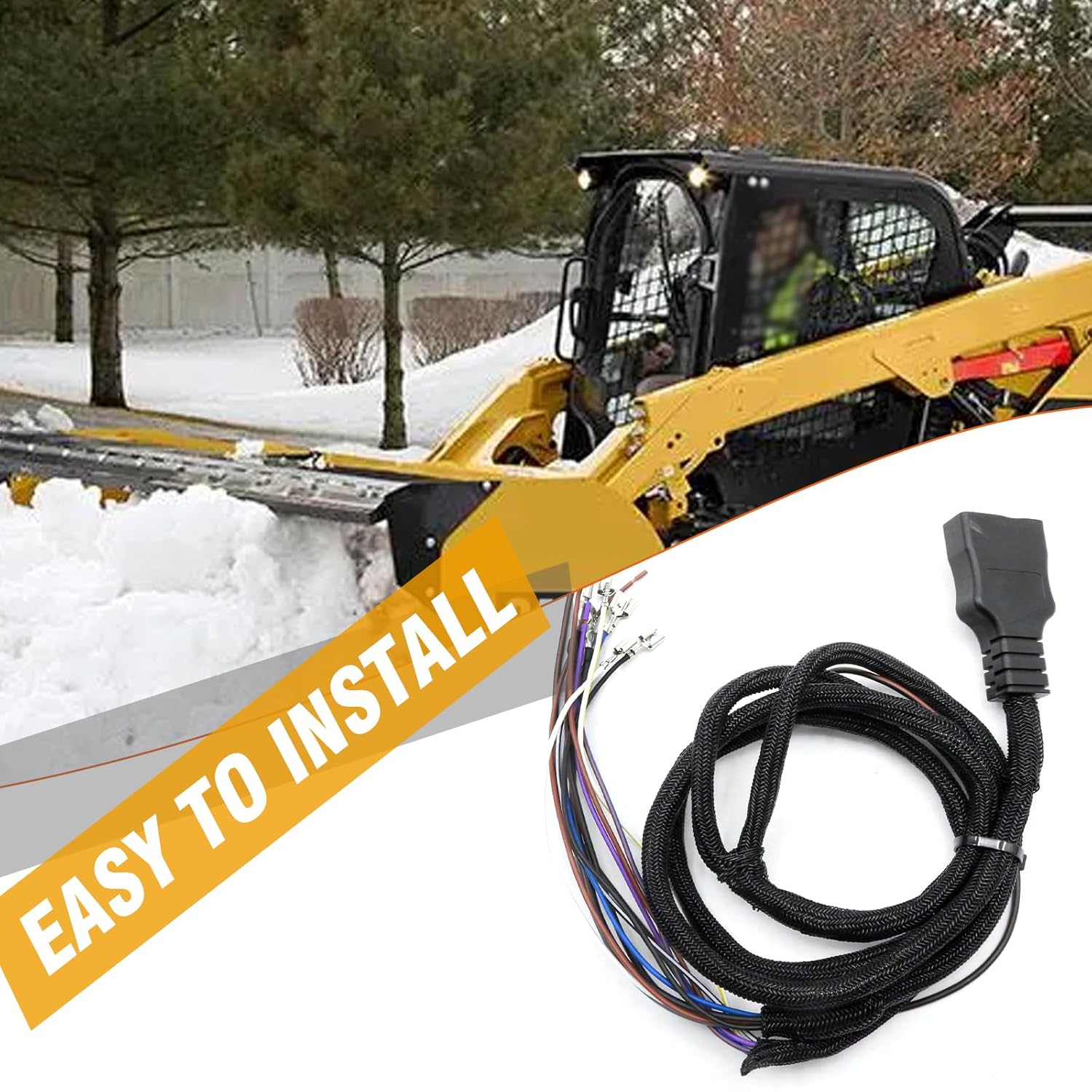 26347 26377 11-Pin Plow Side Light Wiring Harness Kit, Replacement for Western SnowEx Replacement for Fisher Replacement for Blizzard Snow Plows